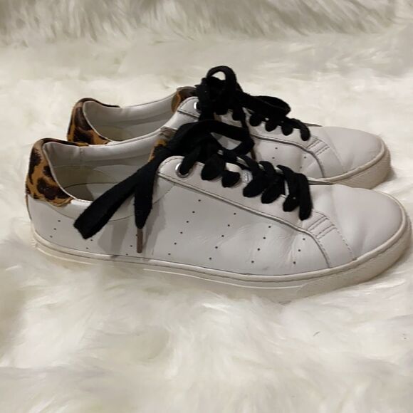 J. Crew Saturday sneakers w/ leopard calf hair size 7 A21 - Picture 6 of 10